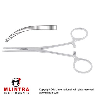 Ochsner-Kocher Haemostatic Forcep Curved - 1 x 2 Teeth Stainless Steel, 14 cm - 5 1/2"